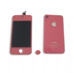 lcd pantalla Iphone 4s original lcd con copy touch mas joystick y tapa trasera rosada